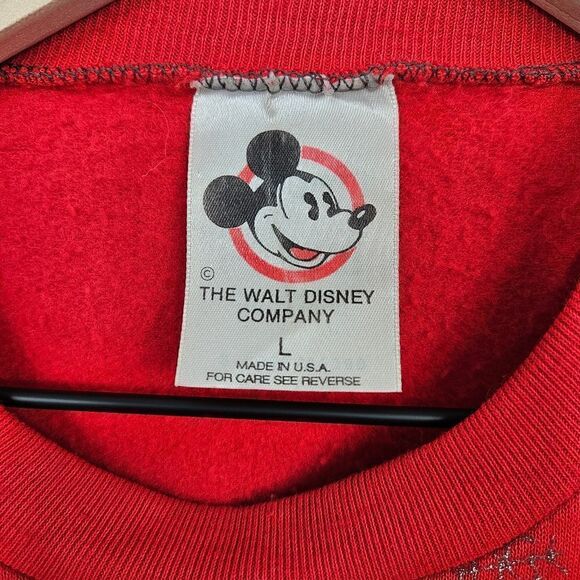 Vintage The Walt Disney Mickey Mouse Sweatshirt. Red L#023 - Picture 12 of 14
